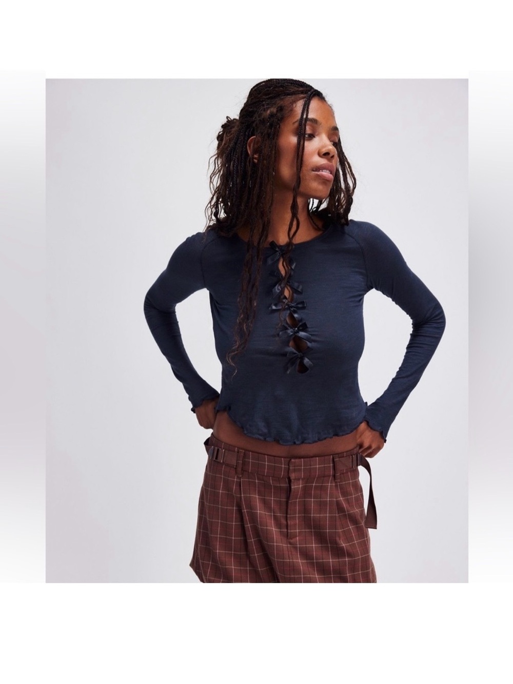 Free People Tricia Fix Bow Top